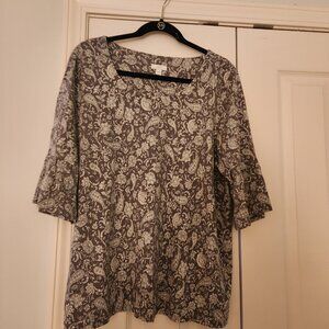 J. Jill Bell-Sleeved Flowy Floral Top